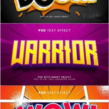 دانلود 7 استایل متن لایه باز سه بعدی