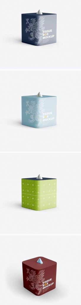 دانلود موکاپ جعبه دستمال کاغذی