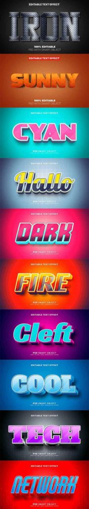 دانلود 25 استایل متن لایه باز سه بعدی