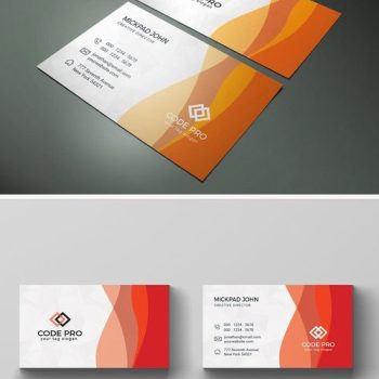 کارت ویزیت لایه باز ساده با 4 رنگ مختلف