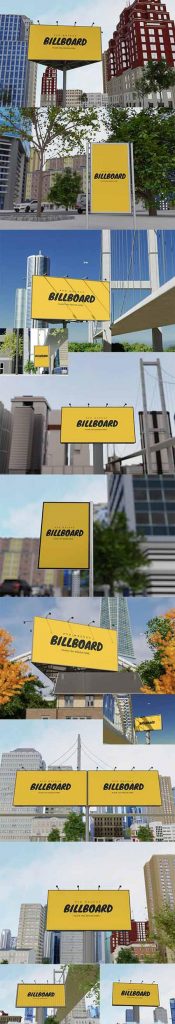 دانلود 12 موکاپ بیلبورد خیابانی
