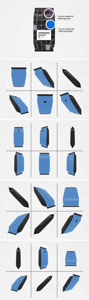 دانلود موکاپ بسته بندی قهوه ساده