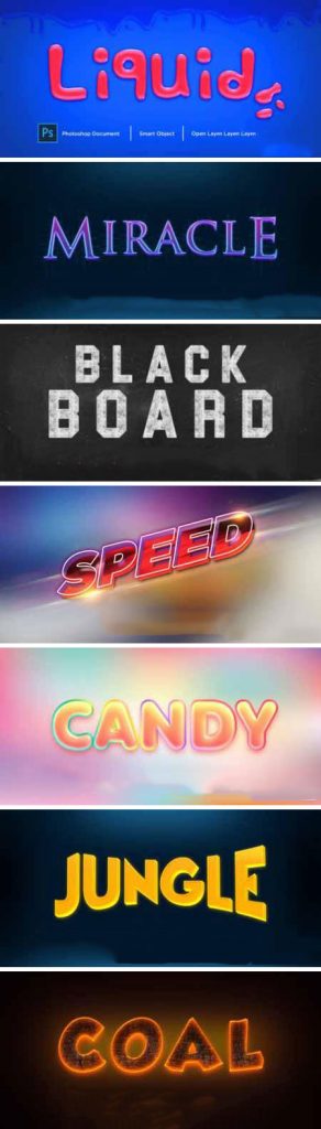 دانلود 11 استایل متن لایه باز سه بعدی