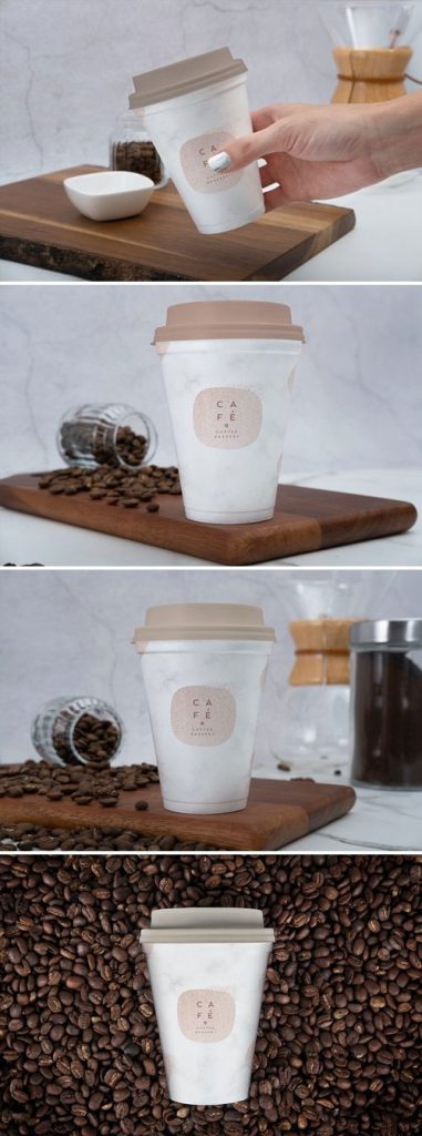 دانلود موکاپ لیوان قهوه کاغذی