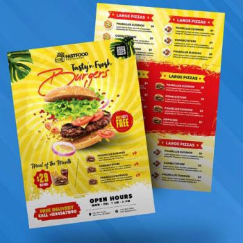 دانلود منو فست فود لایه باز