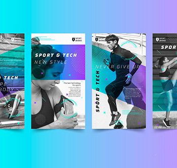 دانلود قالب استوری ورزشی لایه باز ایلوستریتور