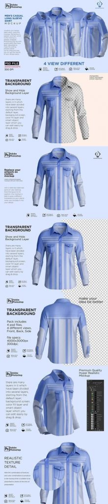 دانلود موکاپ پیراهن مردانه