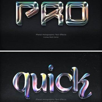 دانلود افکت نوشته هولوگرامی برای فتوشاپ