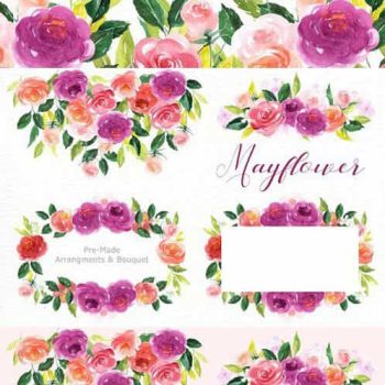 دانلود نقاشی گل آبرنگی برای فتوشاپ