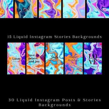 دانلود بک گراند انتزاعی مایعی برای اینستاگرام