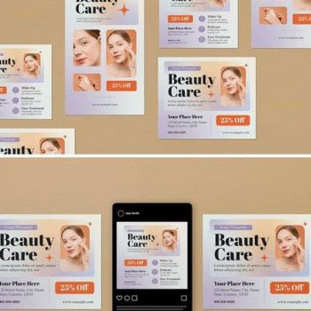 دانلود بروشور تبلیغاتی مراقبت و زیبایی