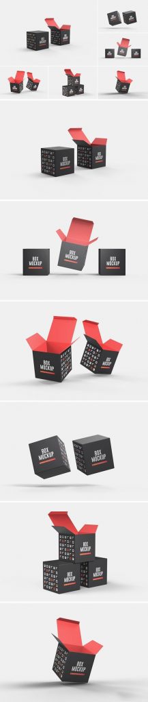 موکاپ بسته بندی مکعبی