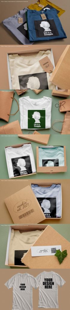 دانلود موکاپ بسته بندی تیشرت