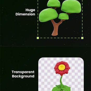دانلود آیکن های سه بعدی باغبانی