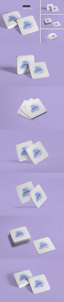 دانلود موکاپ کارت ویزیت مربع برای فتوشاپ