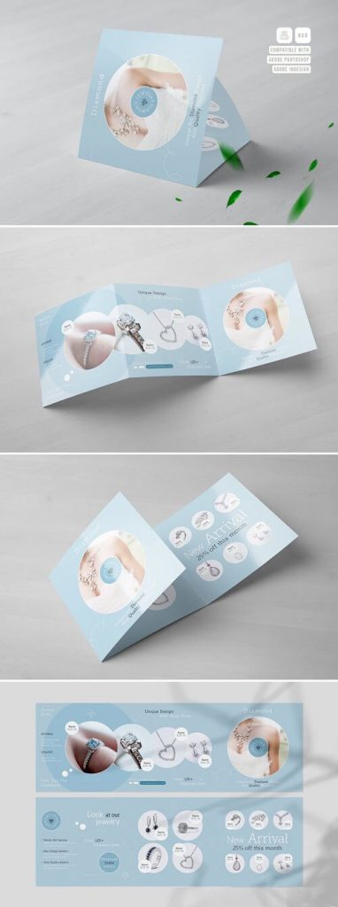 بروشور لایه باز فروش طلا و جواهر برای فتوشاپ