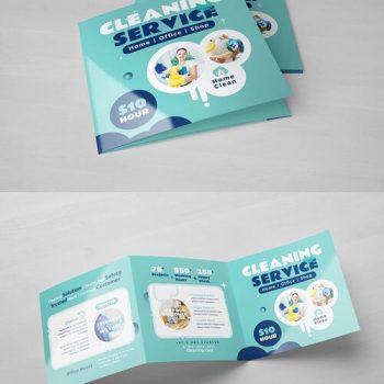 بروشور تبلیغاتی سرویس تمیز کردن منزل
