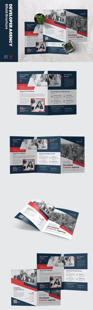 دانلود بروشور تبلیغاتی لایه باز آژانس توسعه دهنده