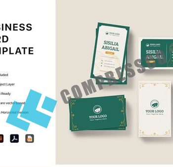 دانلود کارت ویزیت لایه باز سبز