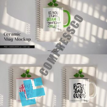 دانلود موکاپ ماگ سرامیکی