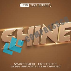 دانلود استایل متن طلایی لایه باز