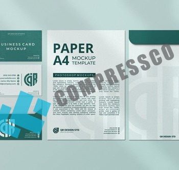 دانلود موکاپ ست اداری تم سبز