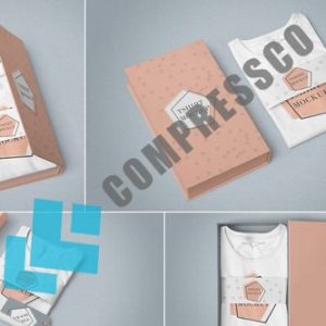 دانلود موکاپ تیشرت و باکس