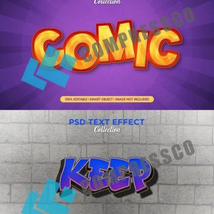 دانلود استایل متنی متفاوت سه بعدی