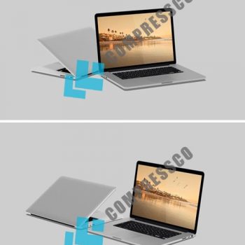 دانلود موکاپ لپ تاپ دوتایی ساده