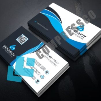 دانلود کارت ویزیت موج دار رنگی