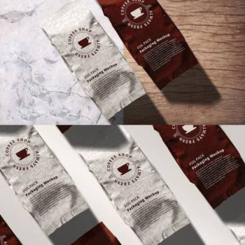 دانلود موکاپ بسته بندی قهوه