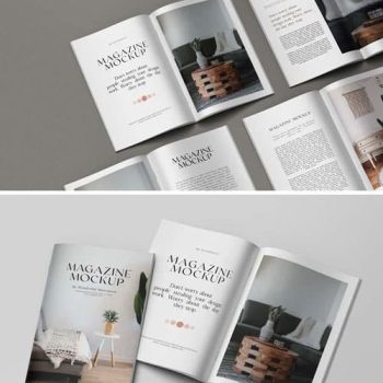 دانلود موکاپ مجله ساده