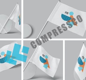 دانلود موکاپ پرچم