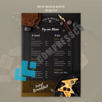 دانلود طرح لایه باز منو کافی شاپ رایگان