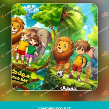 دانلود تصاویر آموزش طراحی پوستر کودکانه با هوش مصنوعی